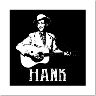 Hank Art Williams White Stencil Posters and Art